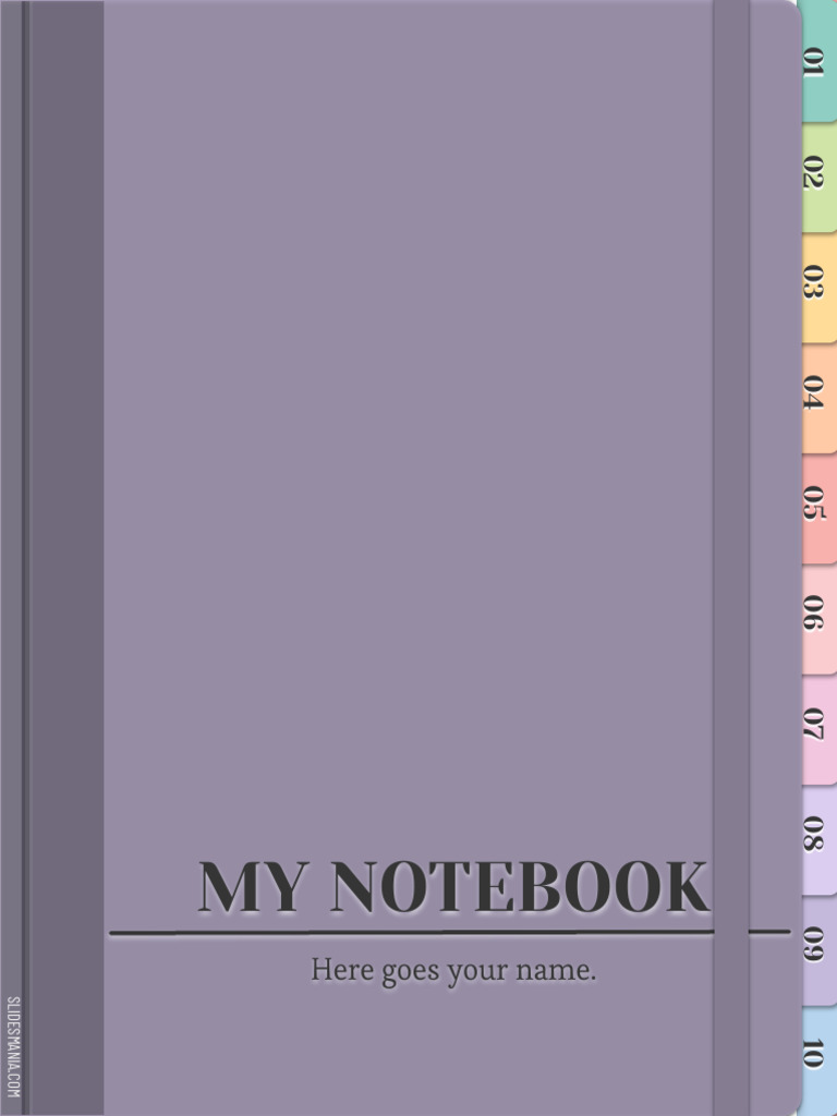 Cópia de Digital Notebook With Tabs and Stickers SlidesMania PDF