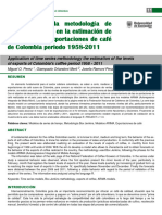 Aplicación de La Metodología de Series de Tiempo en La Estimación de Los Niveles de Exportación de Café de Colombia Periodo 1958-2011