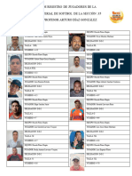 FORMATO DE REGISTRO DE JUGADORES DE LA LIGA MAGISTERIAL DE SOFTBOL DE LA SECCIÓN 35 (Flores Magon)