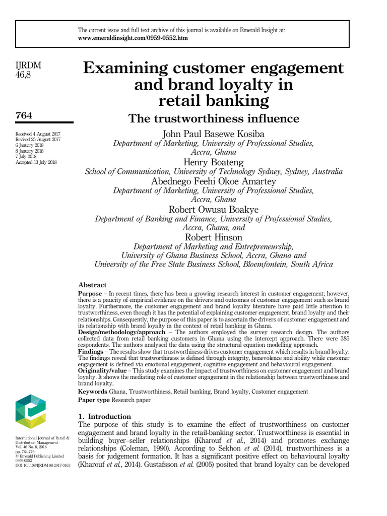 Examining Customer Engagement | PDF | Brand | Business