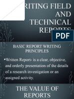 Lesson 3 Writing Field and Technical Reports
