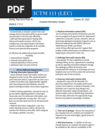 Ictm Hospital Information System (Week 10)