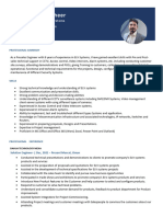 Resume-Mohammed Jasheer - Presales Engineer ELV PDF