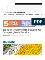 Tipos de Tecidos para Sublimação - de Composiçao de Tecidos