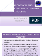 Technological and Informational Needs of Beed3 Students: Haishen Carino Judy Bautista