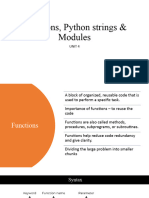 Unit 4-Functions Python Strings Modules