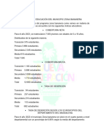 Informe de Educación Del Municipio Zona Bananera