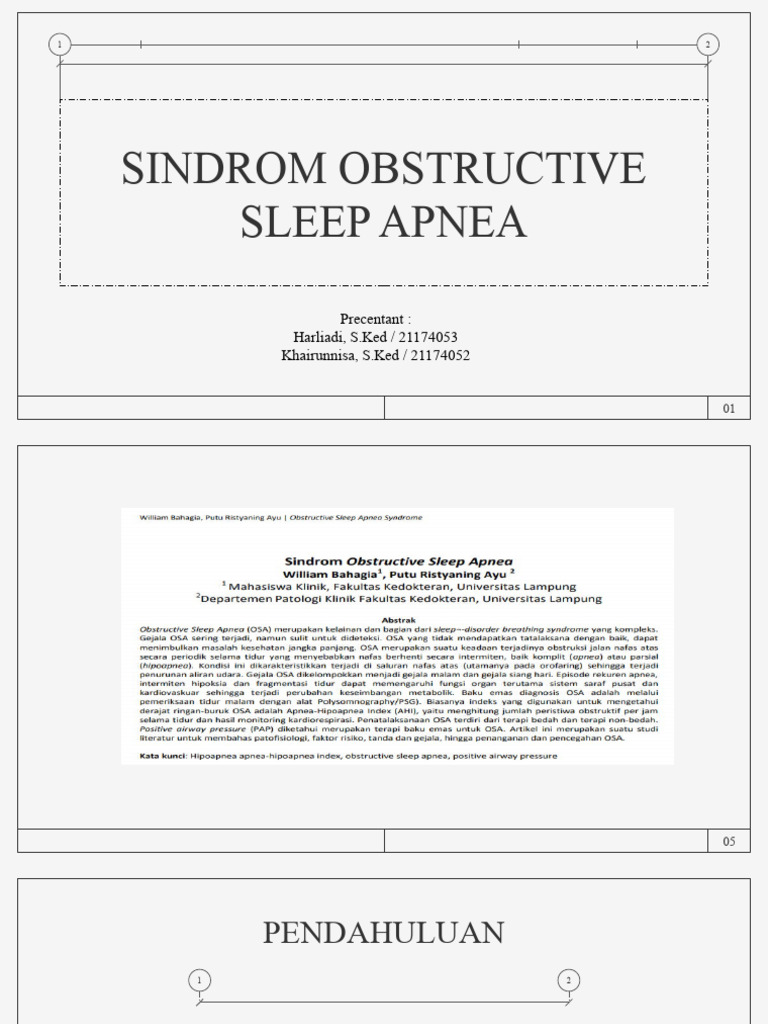 Memahami Obstructive Sleep Apnea (OSA) | PDF | Sains & Matematika
