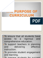 Educ 104 The Purpose of Curriculum