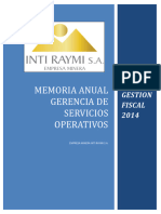 Memoria Anual 2014 Gerencia Servicios Operativos RevB