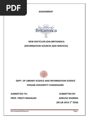 Encyclopedia Britannica | PDF | Encyclopædia Britannica