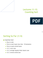 Lectures 11-12 - Countingsort