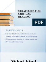 Strategies For Critical Reading