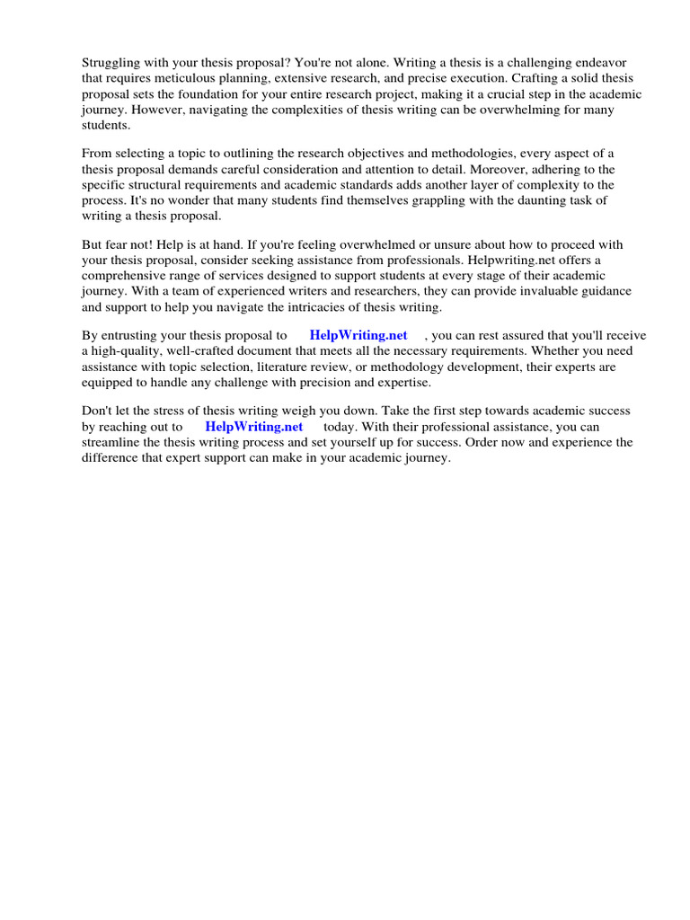 Thesis proposal structure example pdf thesis information