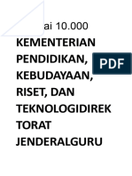Materai 10.000: Kementerian Pendidikan, Kebudayaan, Riset, Dan Teknologidirek Torat Jenderalguru