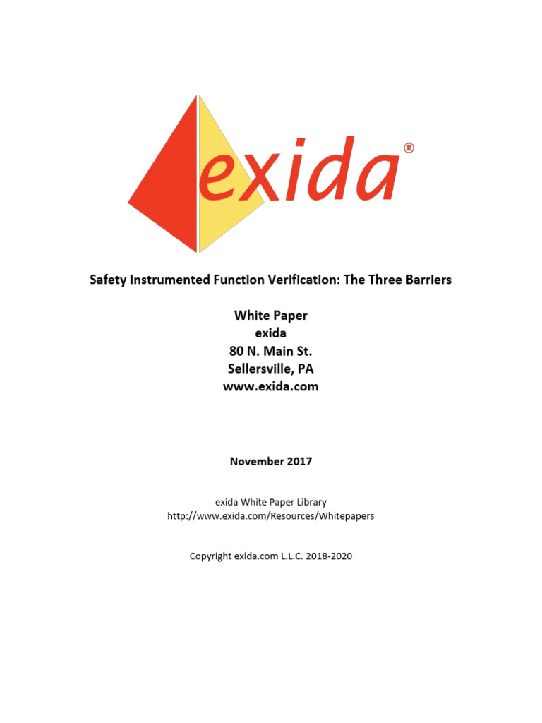 Safety Function Verification: Three Barriers | PDF | Systems ...