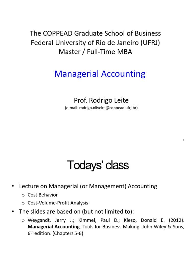 Managerial Accounting Class Pdf Business Financial Accounting