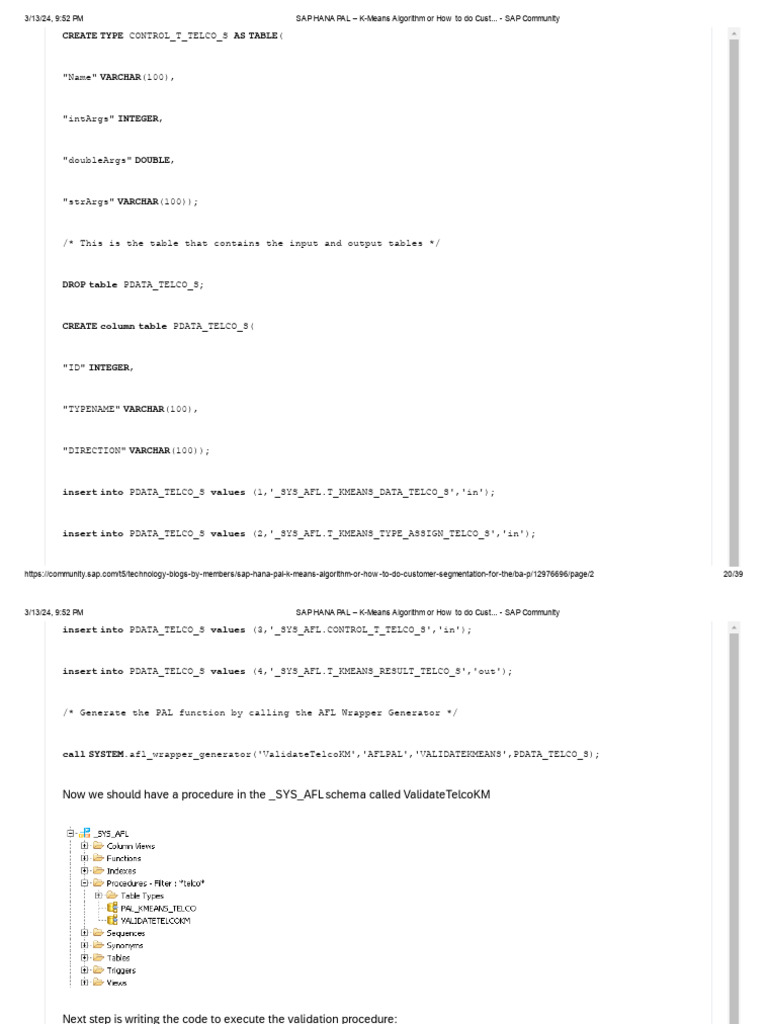 Sap hana pal k means algorithm or how to do cust sap community i