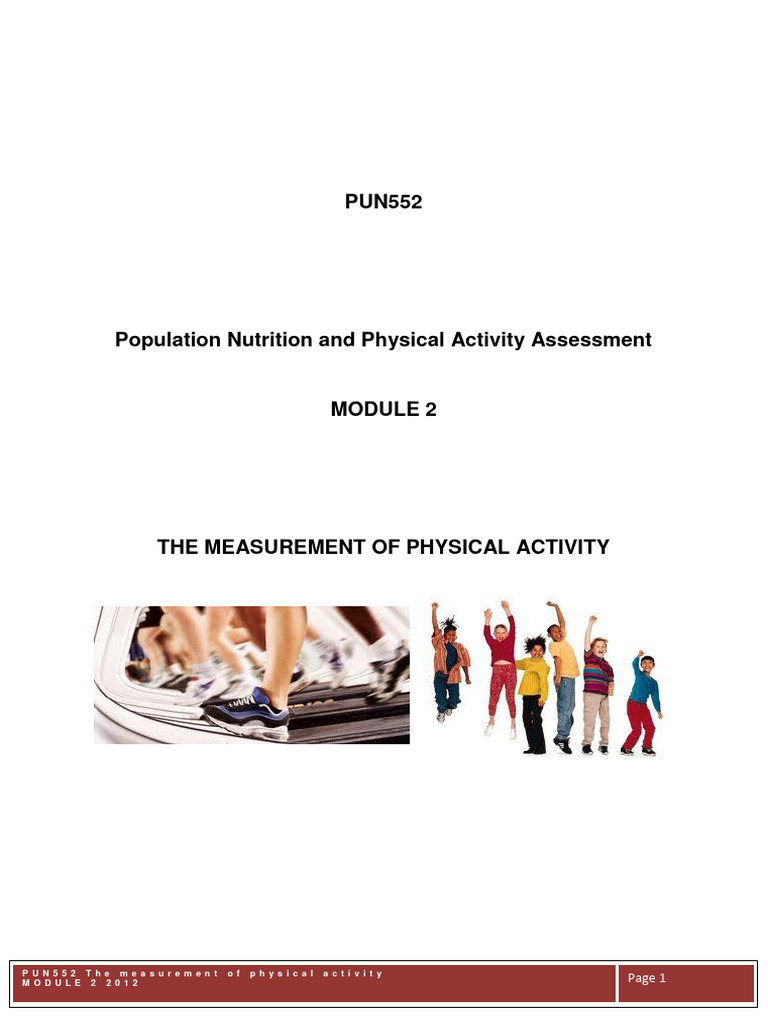 Measurement of Physical Activity in Australia | PDF | Self Report Study ...
