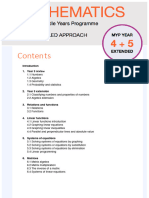 Pearson MYP Maths Years4&5 Extended TableofContents