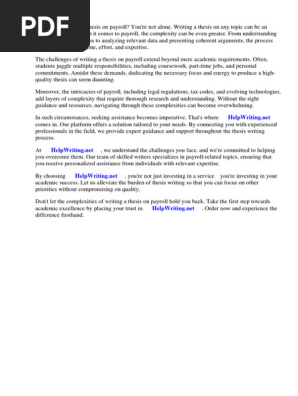 Thesis of Payroll