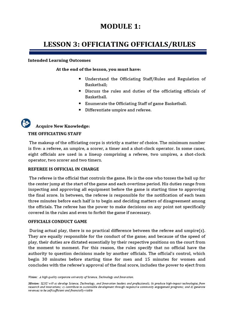 Basketball Officiating Rules Explained | PDF | Referee | Sports