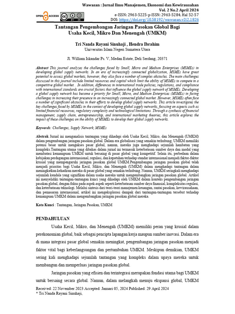 Wawasan+-+Vol +2+no 2+April+2024+Hal+52-57 | PDF | Small And Medium ...