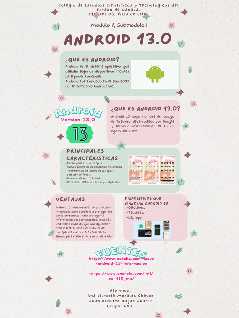 Características de Android 13.0 Tiramisu | PDF