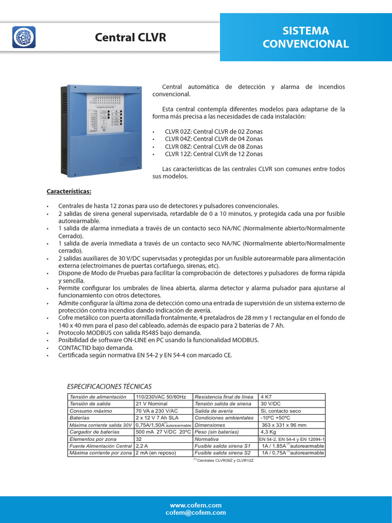 Central CLVR de Detección de Incendios | PDF | Ingeniería de ...