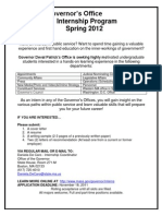 Spring 2012 Internship Flyer