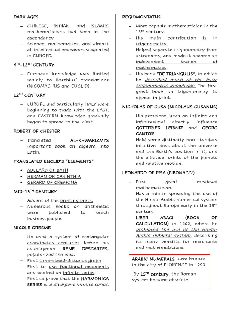 History of math from 16th to 18th pdf geometry numbers