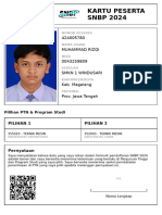 Kartu Peserta SNBP 2024: 424005780 Muhammad Rizqi 0043259809 SMKN 1 Windusari Kab. Magelang Prov. Jawa Tengah