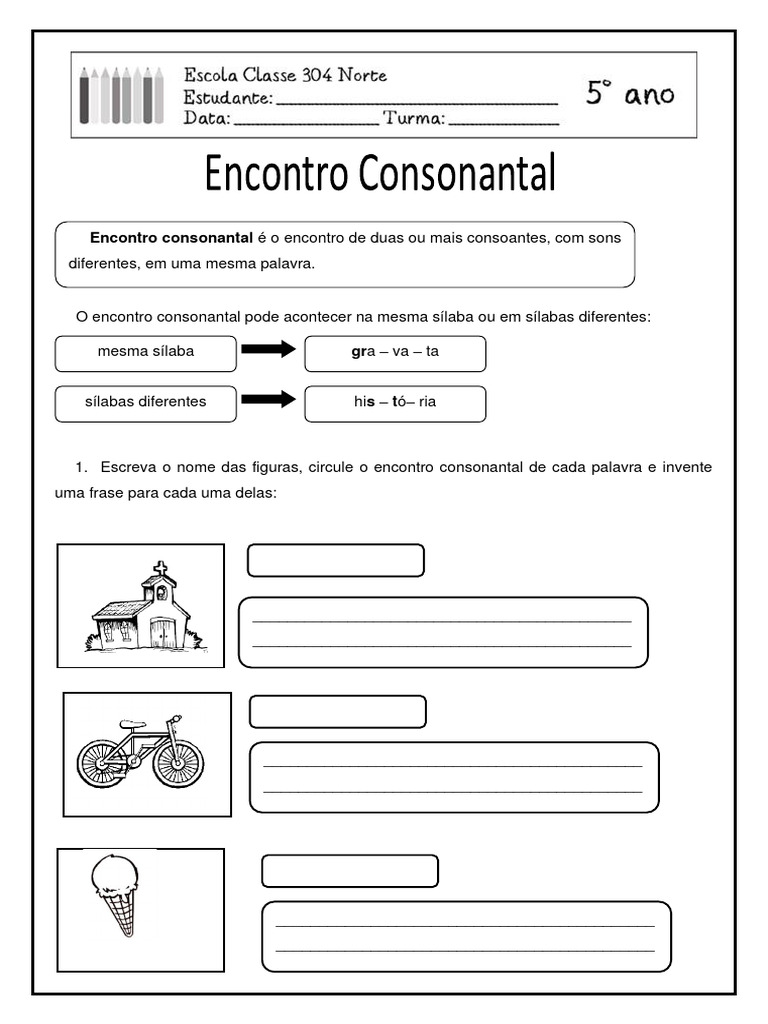 Encontro Consonantal | PDF | Comunicação humana | Fonética