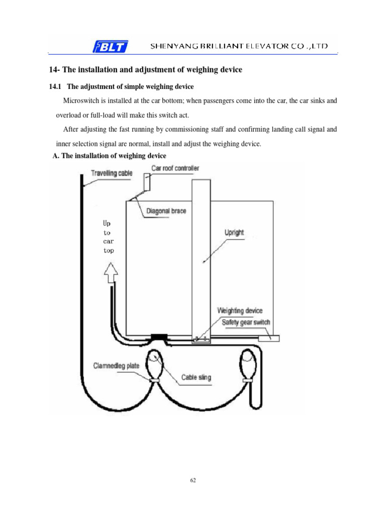 Weighing Device Installation Guide | PDF | Elevator | Switch