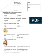 Soal PTS Kelas 1 SMT 1 Tema 2