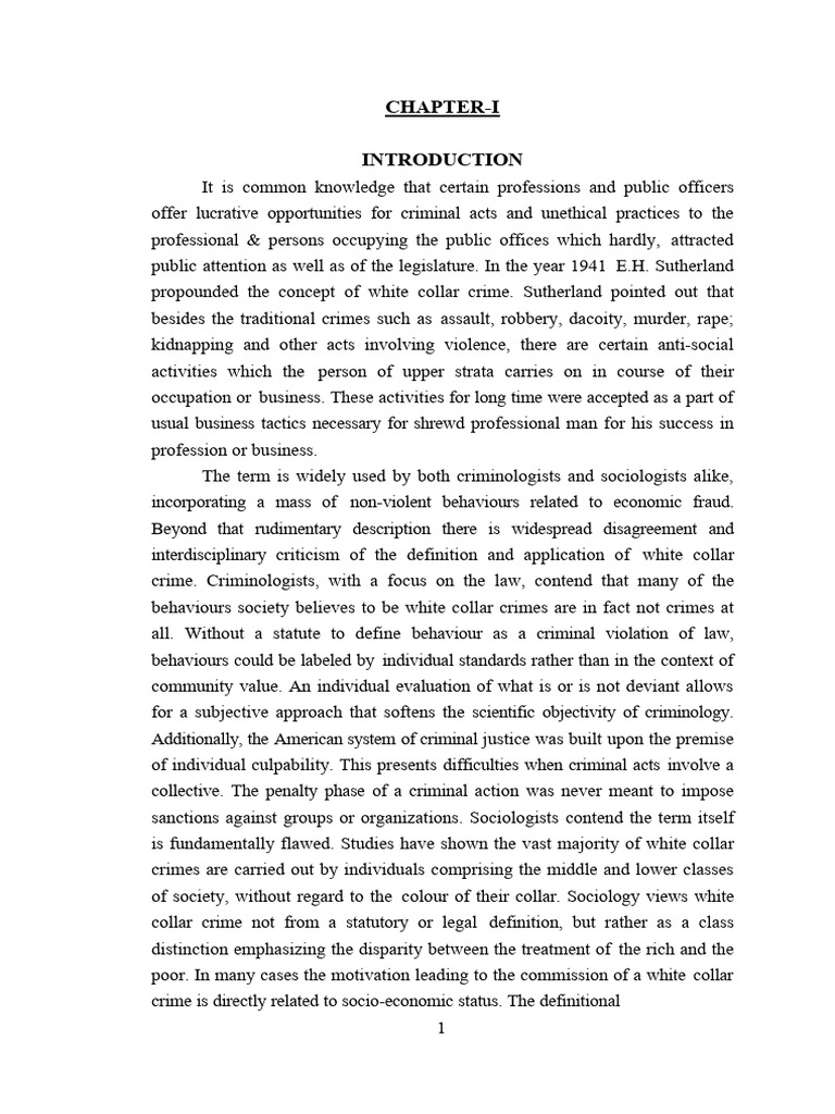 Chapter I | PDF | Crimes | Crime & Violence