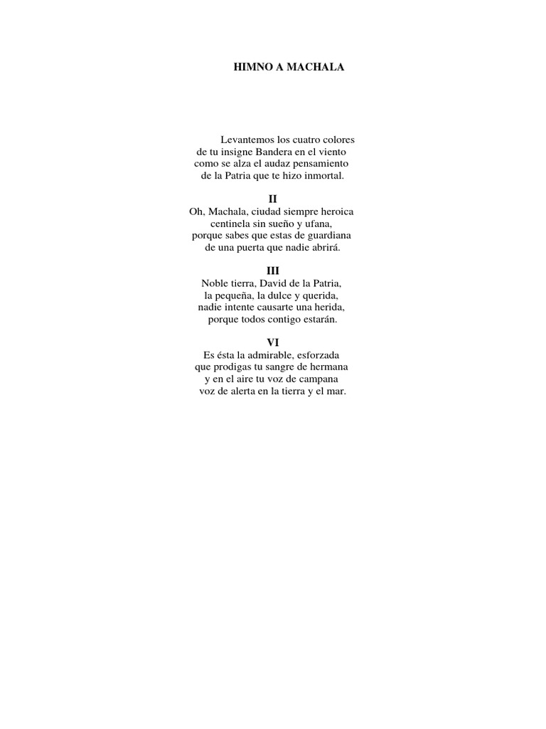 Himno a Machala: Letra y Significado | PDF