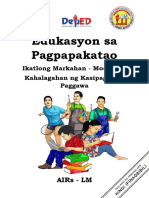 Edukasyon Sa Pagpapakatao: Ikatlong Markahan - Modyul 6: Kahalagahan NG Kasipagan Sa Paggawa