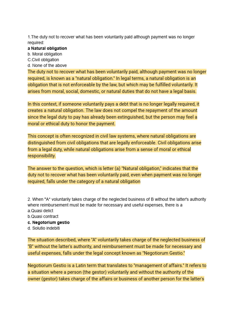 A Natural Obligation | PDF | Legal Liability | Negligence