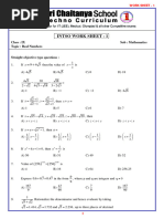 9 - Class INTSO Work Sheet - 1_Real Numbers