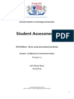 Assessment 1 SITXCOM002 - Show Social and Cultural Sensitivity - Assessment 1