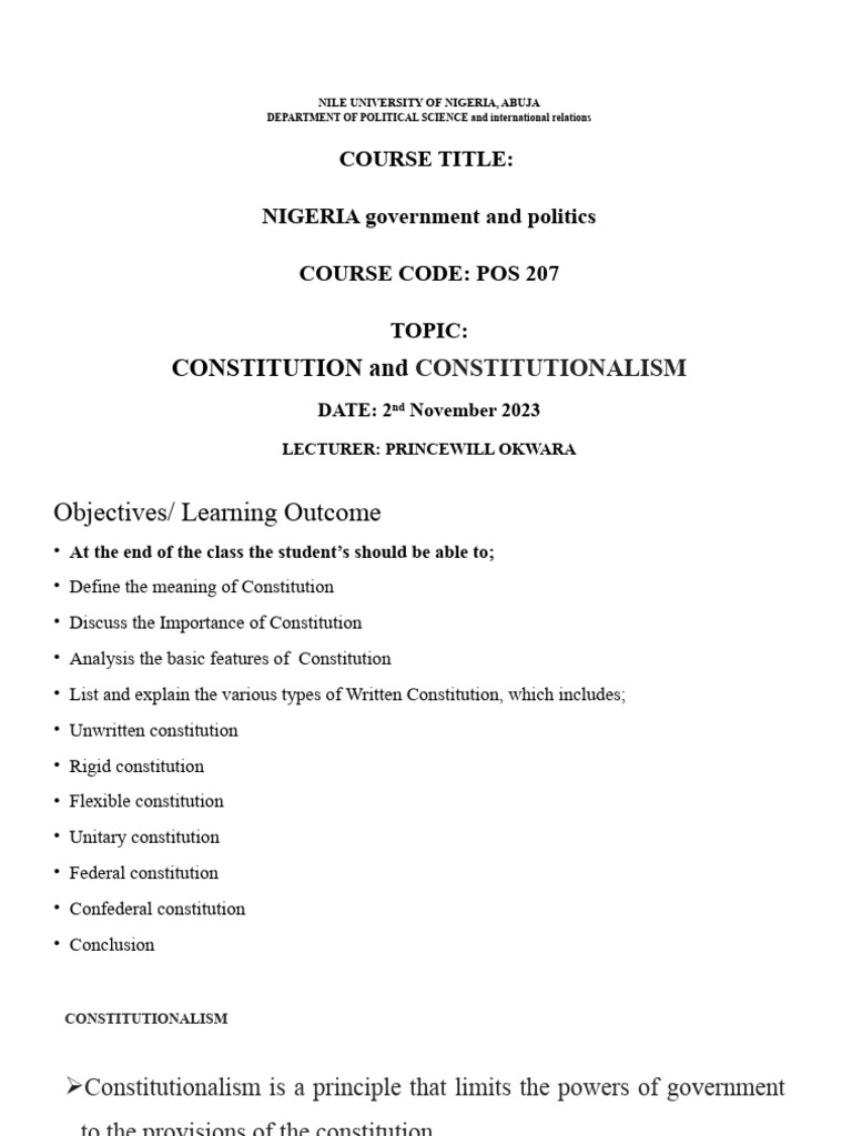Constitution and constitutionalism pdf constitution confederation