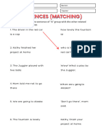 2 Match Sentences Free Printable Worksheets For Grade 2