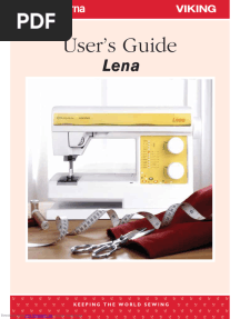 Husqvarna/Viking Lena Sewing Machine Instruction Manual