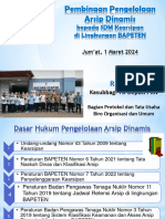 Tayangan Pembinaan Pengelolaan Arsip Dinamis Di BAPETEN - 1 Maret 2024 - Kasubbag TU Deputi PKN