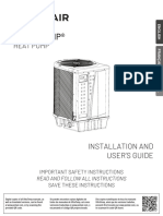 Ultratemp Heat Pump Installation and Users Guide en FR SP