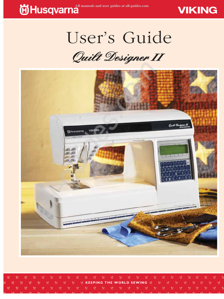 Husqvarna/Viking Quilt Designer II Sewing Machine Instruction Manual