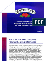 Transaction To Merge The Folgers Coffee Business Into The J. M. Smucker Company