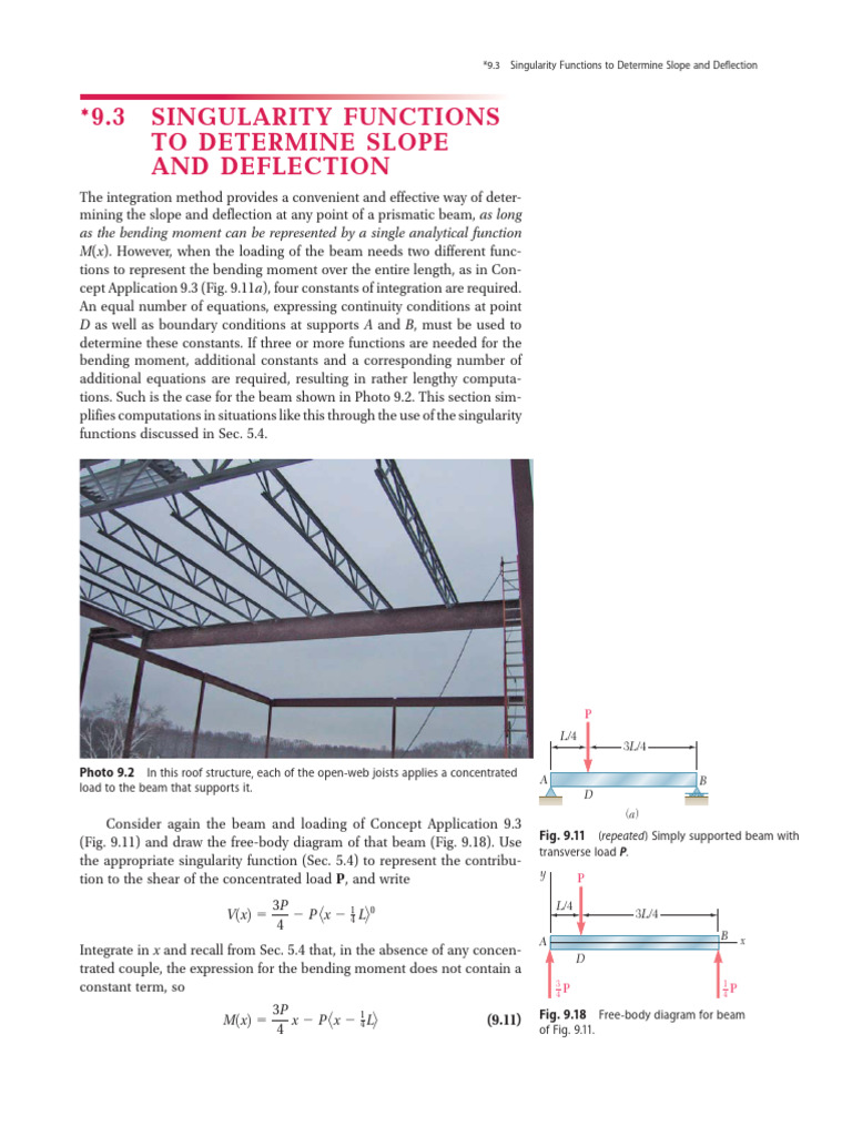 Singularity Functions for Beam Deflection | PDF | Bending | Beam ...