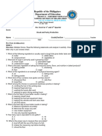 BPP NC II PRE-TEST 1ST & 2nd Quarter